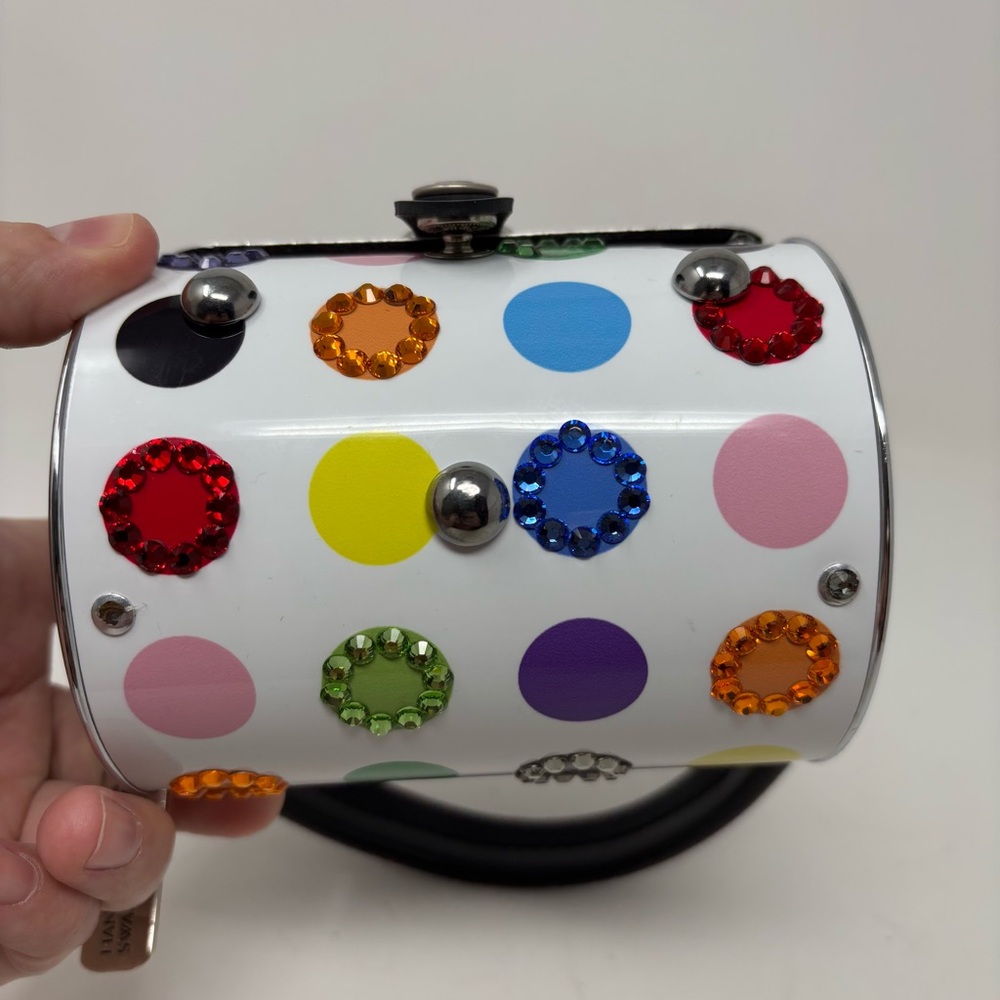 Little Earth Metal Embellished Crystals Handbag Clutch Purse - Picture 5 of 12